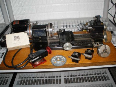 Jensen 334B400 Sherline mini lathe with accessories.JPG