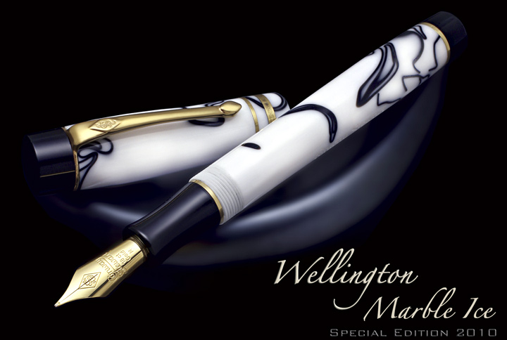Conway Stewart Wellington Marble Ice pen