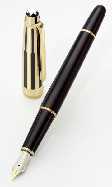 ����� Montblanc Solitaire Gold & Black Classique